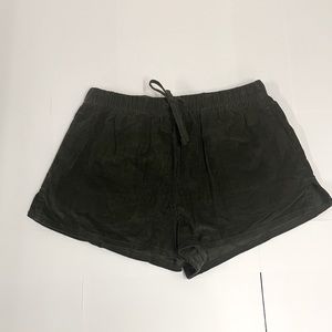 XS Mini Shorts GREEN CORDUROY FOREVER 21